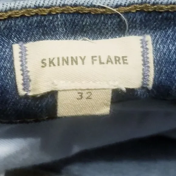 Madewell Jeans Women Size 32 Skinny Flare High Rise Stretch Blue Denim (35x31.5) - Picture 5 of 7